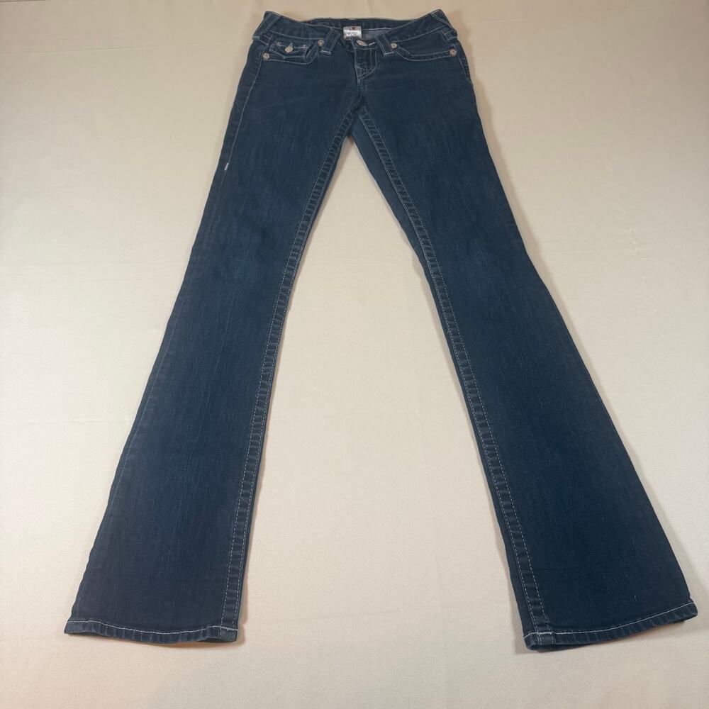 EUC Women’s Bootcut True Religion Blue Jeans Size 24 low rise